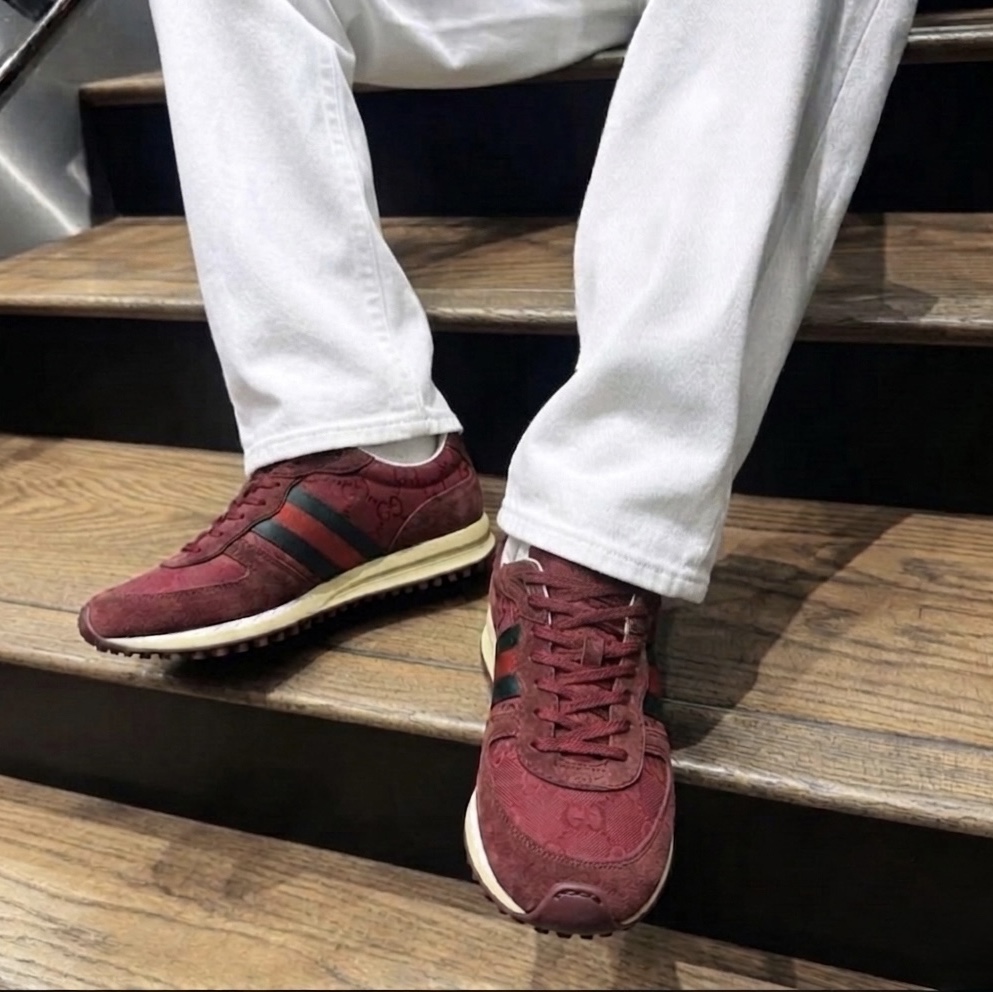 Gucci Gucci Re-Motion Sneaker Gucci Rosso Ancora Red 착용 스타일