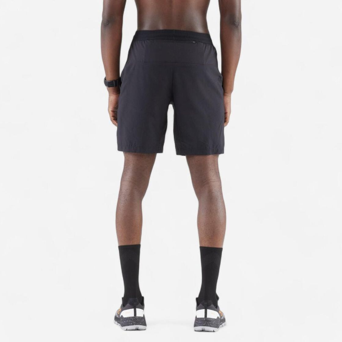 데카트론 남성 8인치 러닝 경량 쇼츠 런 드라이 플러스 500 스모크 블랙(DECATHLON Men's 8" Running Lightweight Shorts Run Dry Plus 500 Smoke Black) - 2
