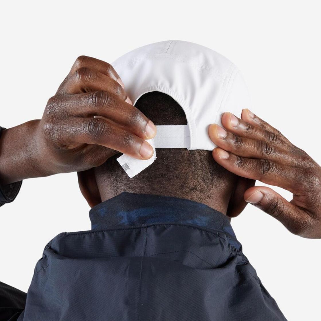 데카트론 러닝 5패널 발수 캡 모자 울트라 화이트(DECATHLON Running 5-Panel Water-Repellent Cap Ultra White) - 8