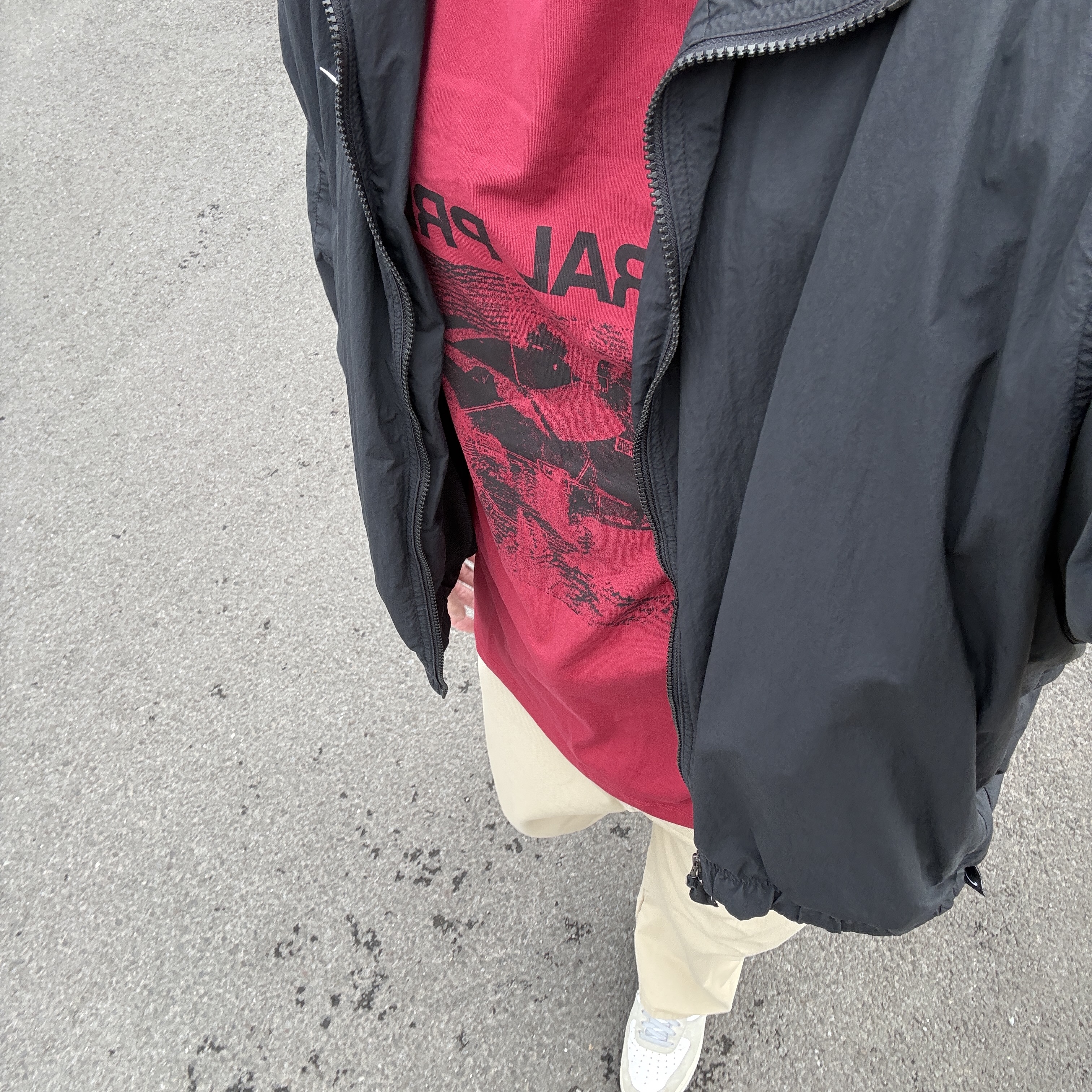 Millo Archive Central Prey T-Shirts Deep Red 착용 스타일 - 1
