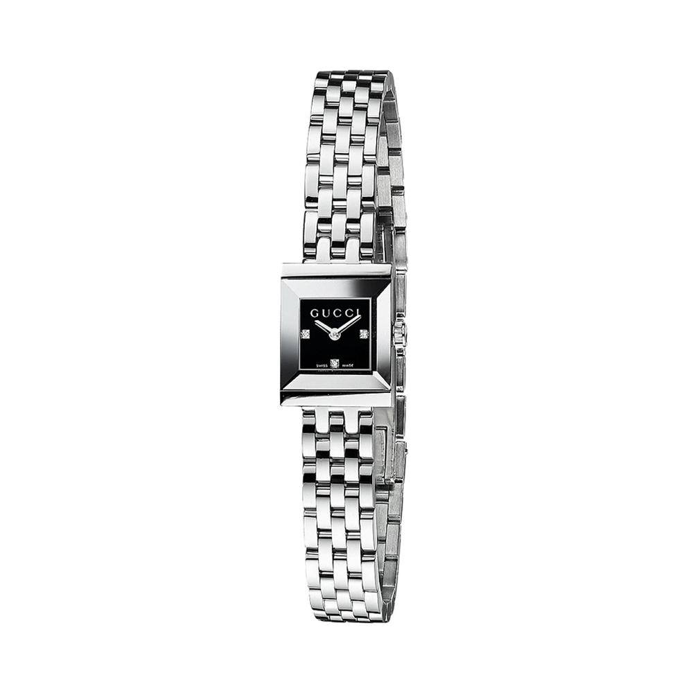 [25% 쿠폰] 구찌 G-프레임 쿼츠 18x14mm 스테인리스 스틸 블랙([25% 쿠폰] Gucci G-Frame Quartz 14x18mm Stainless Steel Black) - 2