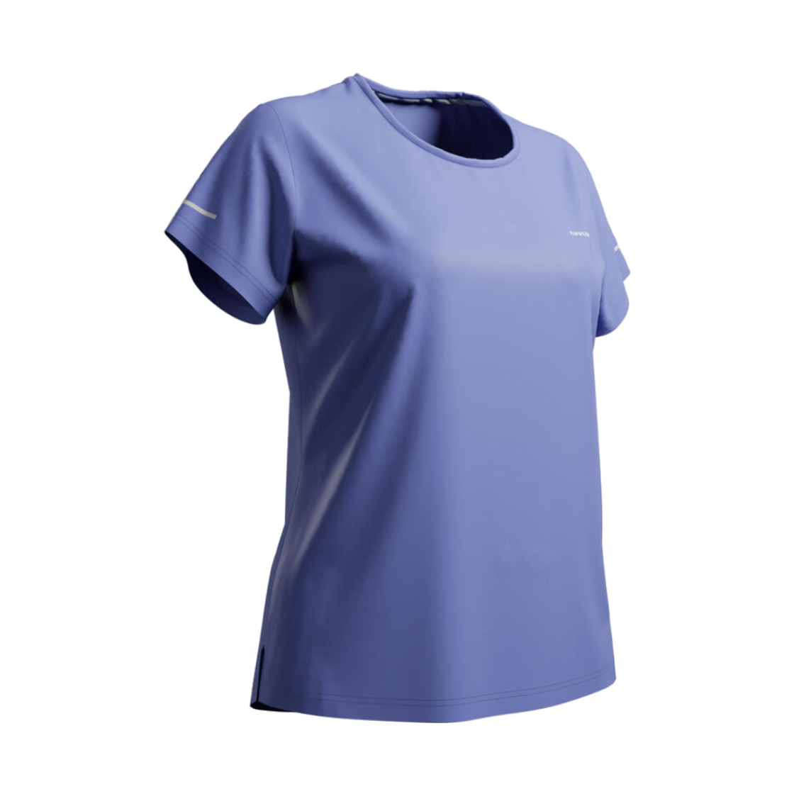 8968537 DECATHLON Women's Running Short-Sleeved T-Shirt Run Dry 500 Storm Purple
