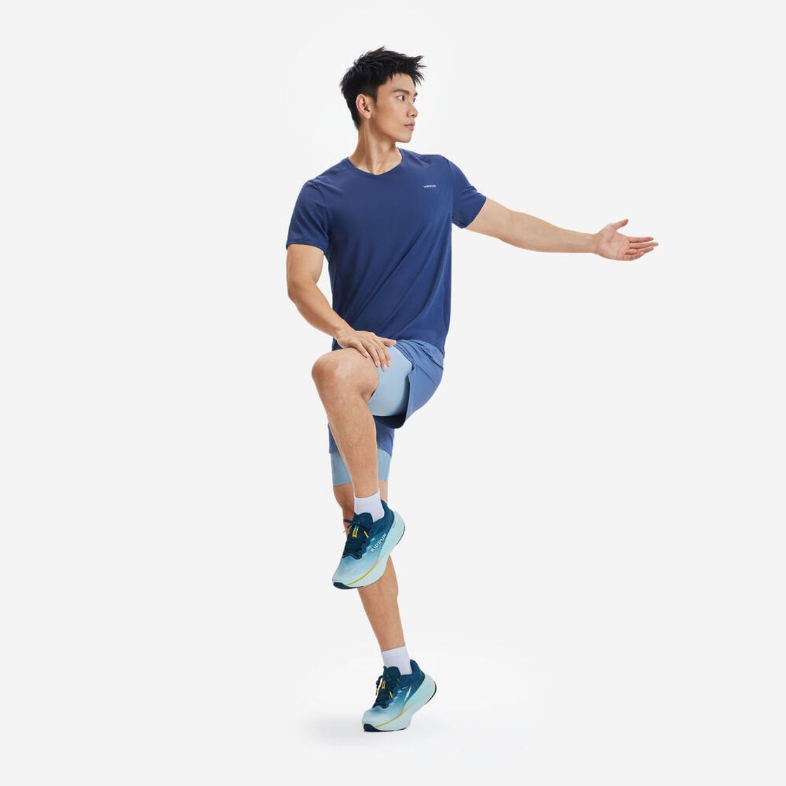 데카트론 남성 5인치 러닝 투인원 쇼츠 런 500 스톰 블루(DECATHLON Men's 5" Running 2-in-1 Shorts Run 500 Storm Blue) - 7