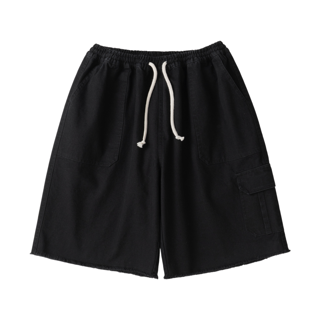 에토아 피그먼트 다이드 옥스포드 하프팬츠 블랙(aetoa Pigment-Dyed Oxford Half Pants Black)