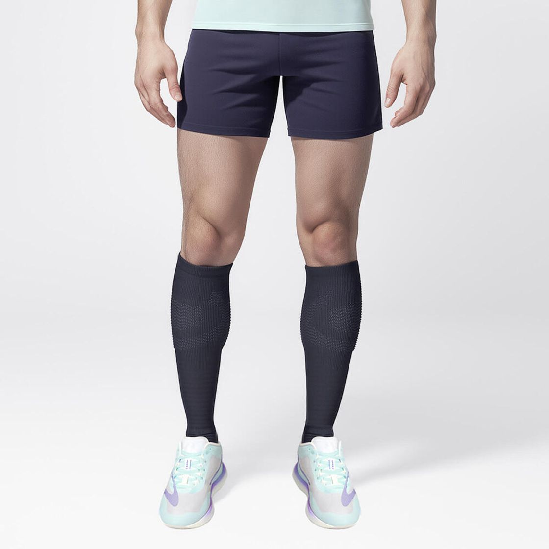 데카트론 남성 6인치 러닝 쇼츠 컴포트 500(브리프 내장) 스모크 블랙(DECATHLON Men's 6" Running Shorts Comfort 500 (Built-in Briefs) Smoke Black) - 2
