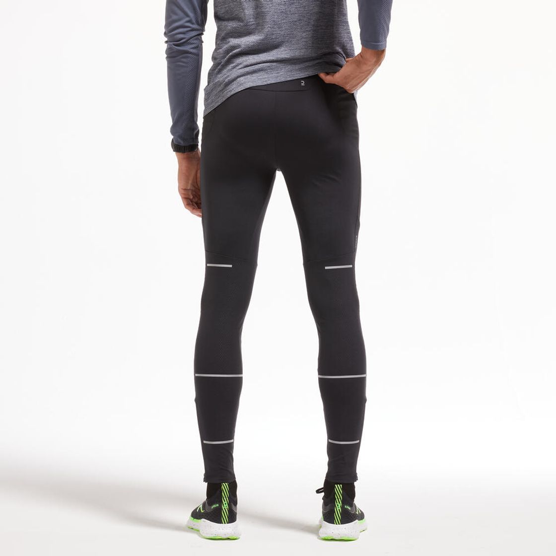 데카트론 남성 러닝 타이츠 런 드라이 500 스모크 블랙(DECATHLON Men's Running Tights Run Dry 500 Smoke Black) - 3