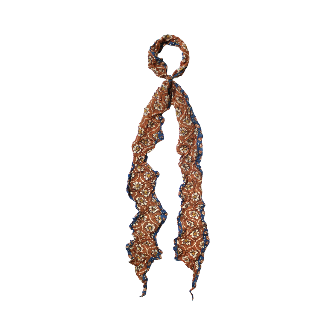 K2604XM524 Kapital Washed Silk Moga Scarf Chintz Orange