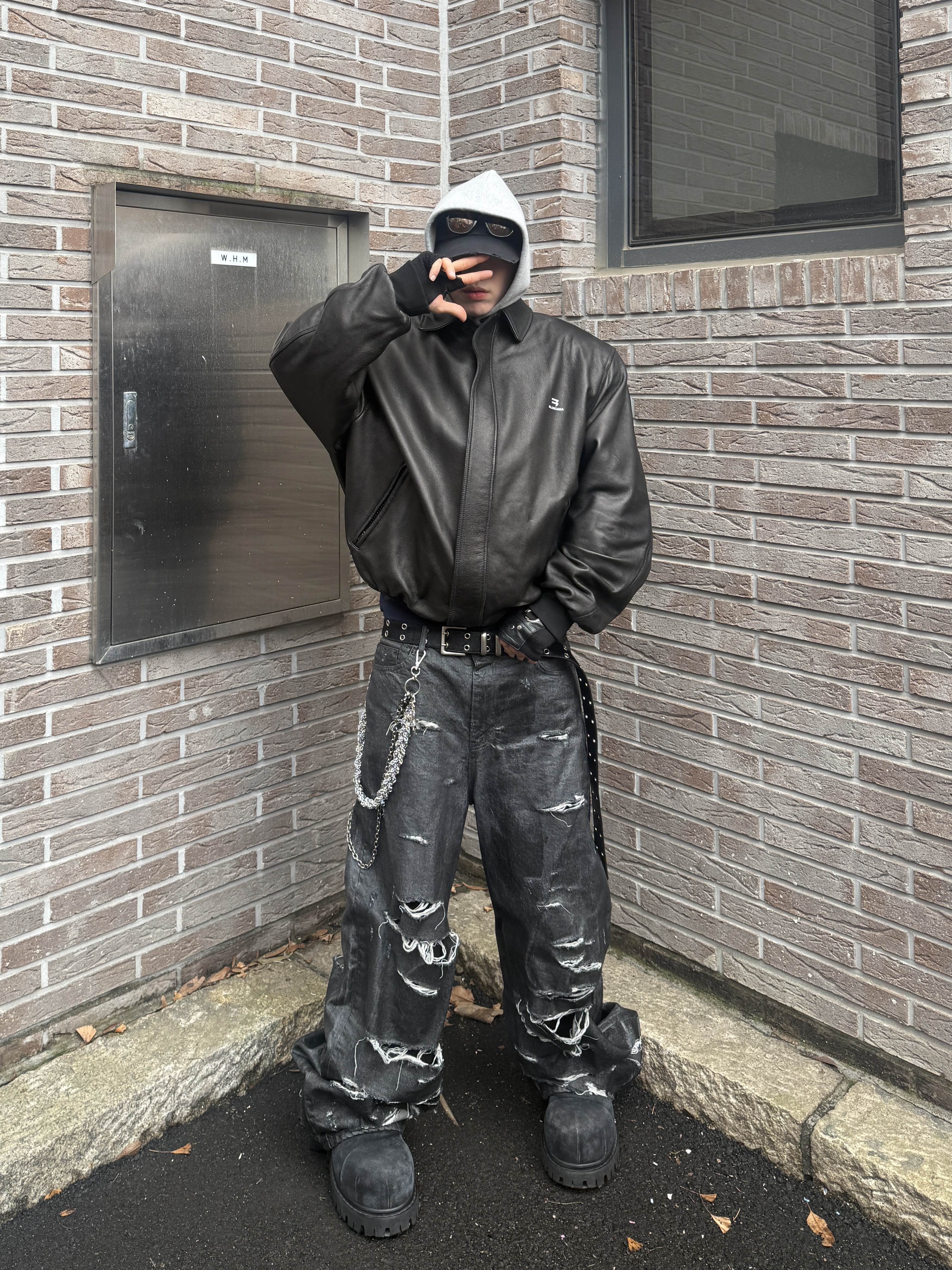 BALENCIAGA sporty b taxi レザー ブルゾン XXS BALENCIAGA