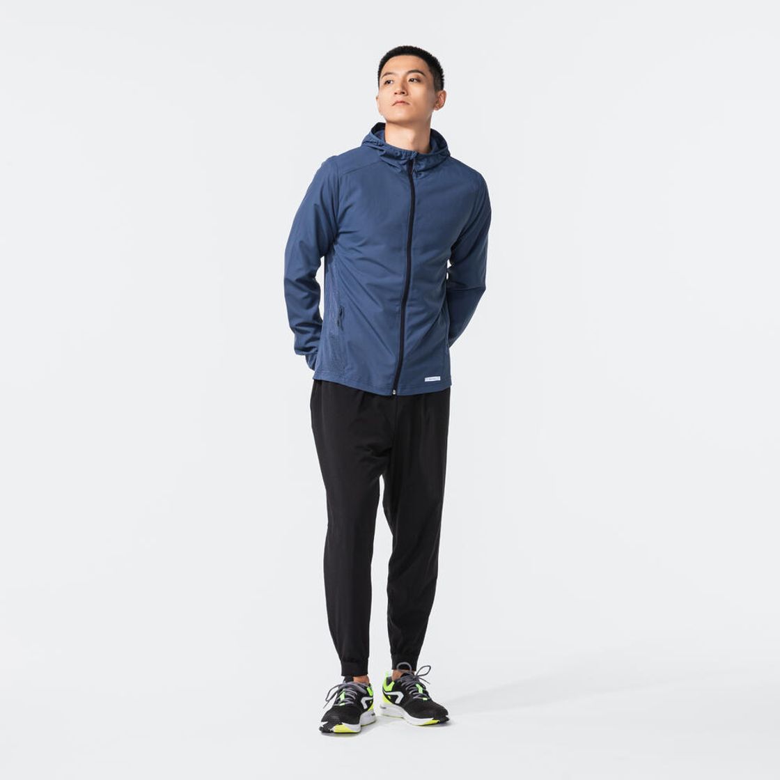 데카트론 남성 러닝 윈드 재킷 런 100 어비스 블루(DECATHLON Men's Running Wind Jacket Run 100 Abyss Blue) - 3