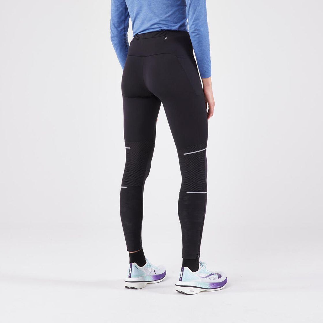 데카트론 여성 러닝 레인 레깅스 런 레인 900 스모크 블랙(DECATHLON Women's Running Rain Leggings Run Rain 900 Smoked Black) - 8