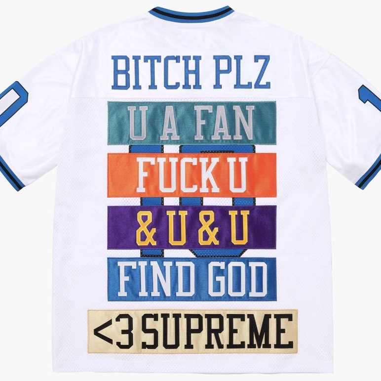 Supreme Find God Football Jersey White - 26SS 착용 스타일