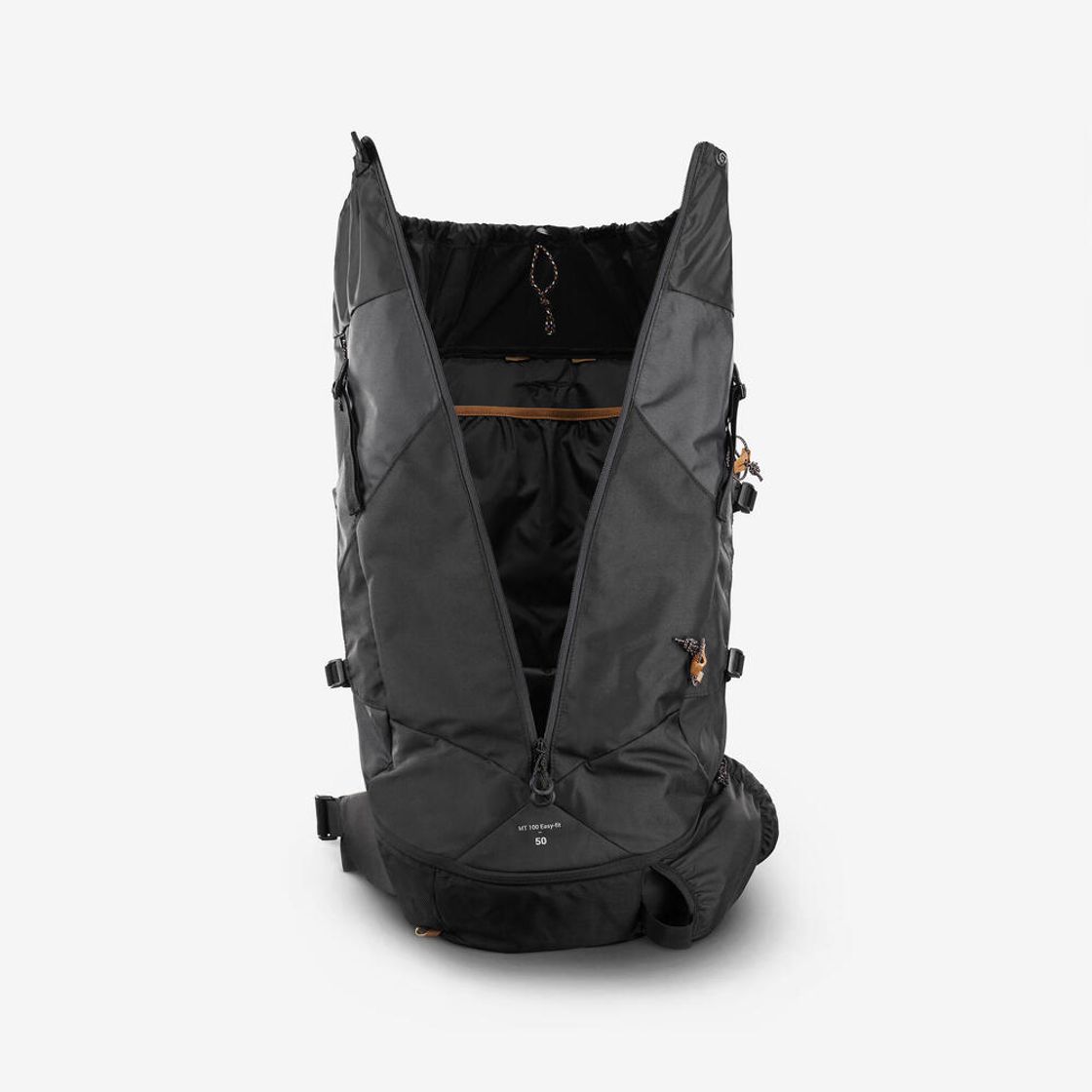 데카트론 남성 백패킹 백팩 50L 이지핏 MT100 카본 그레이(DECATHLON Men's Backpacking Backpack 50L Easyfit MT100 Carbon Grey) - 6