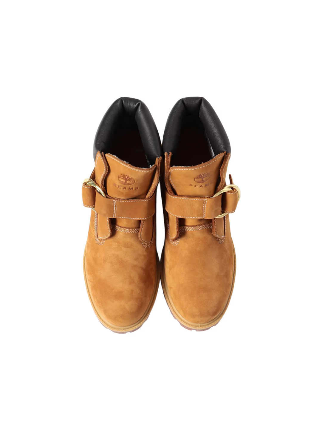 Timberland x Beams Buckle Boot with Gore-Tex Membrane Wheat Nubuck Brown 착용 스타일 - 3