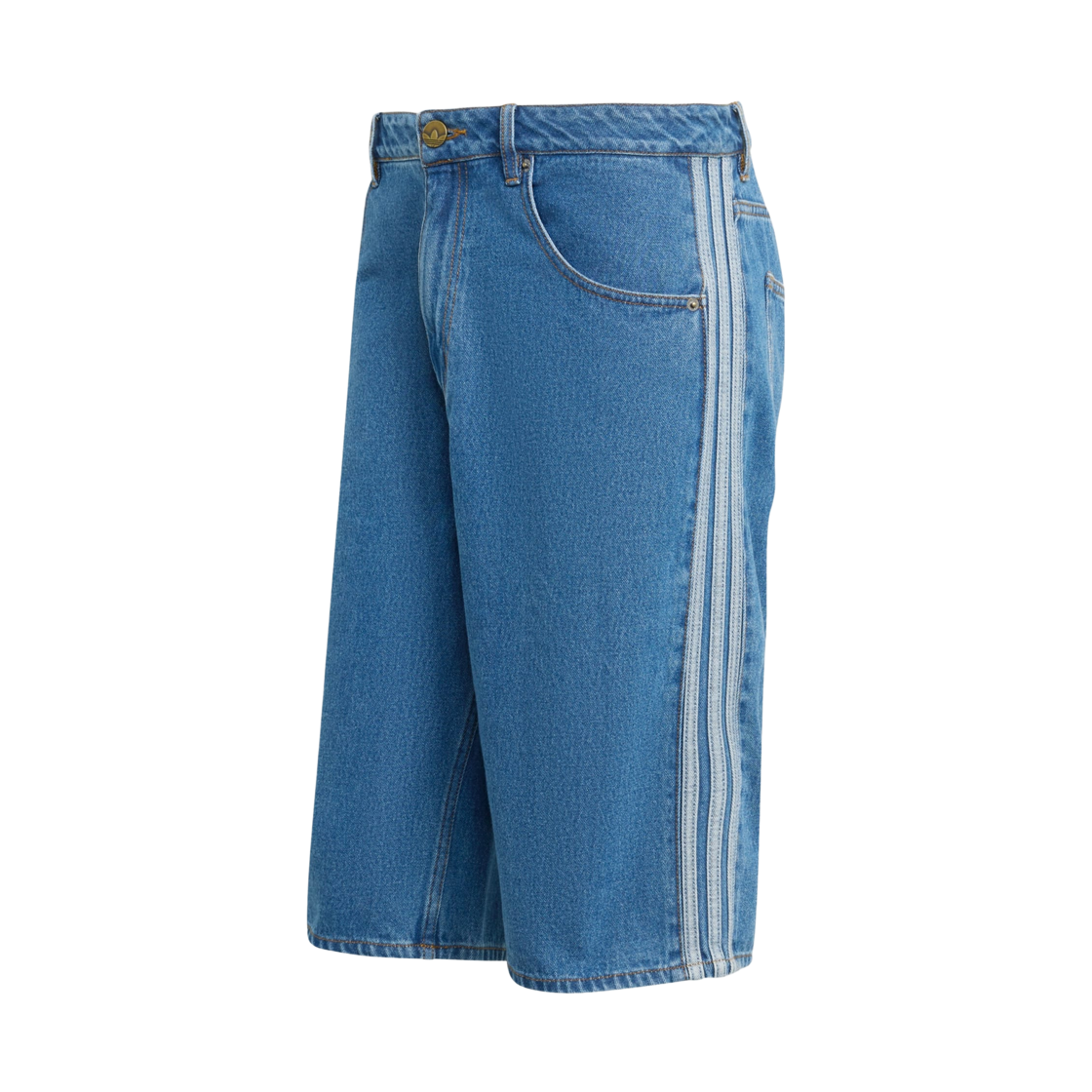 KD1500 Adidas Firebird Adicolor Denim Shorts Blue - US Sizing