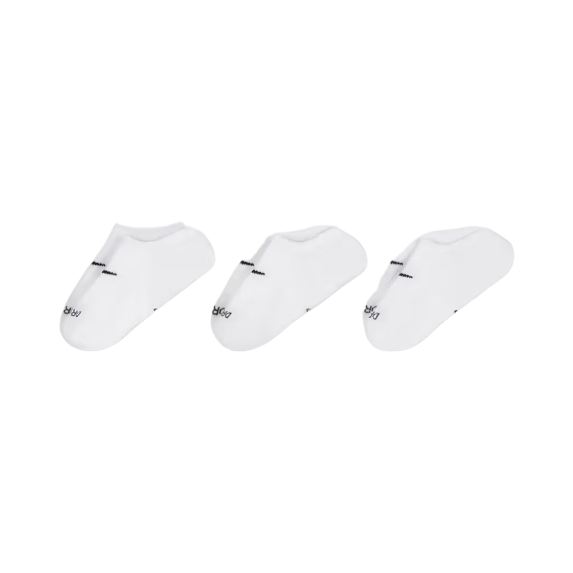 DH5463-903 Nike Everyday Plus Cushioned Training Footie Socks White Black (3 Pack/Korean Ver.)