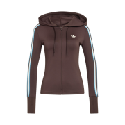 (W) Adidas Originals Hooded Trefoil Zipper Jacket Aurora Coffee - KR Sizing