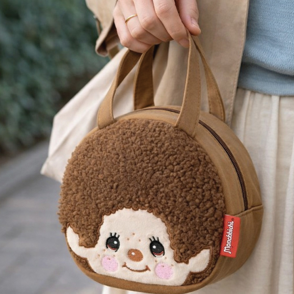 몬치치 스케이터 몬치치 입체 토트 런치백(Monchhichi Skater Monchhichi Suede Tote Bag) - 2
