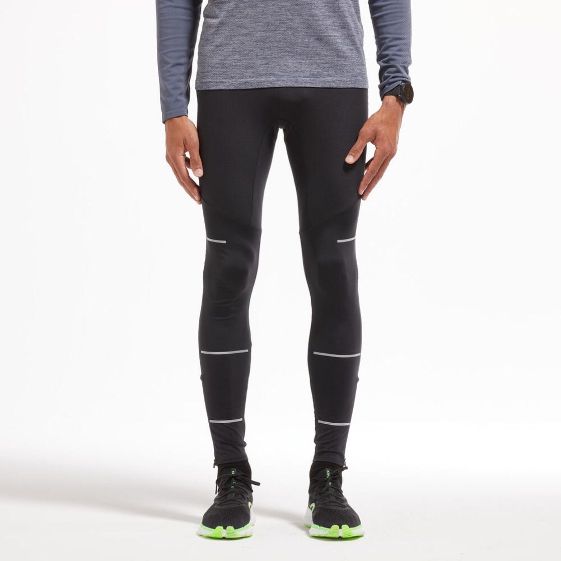 데카트론 남성 러닝 타이츠 런 드라이 500 스모크 블랙(DECATHLON Men's Running Tights Run Dry 500 Smoke Black) - 2