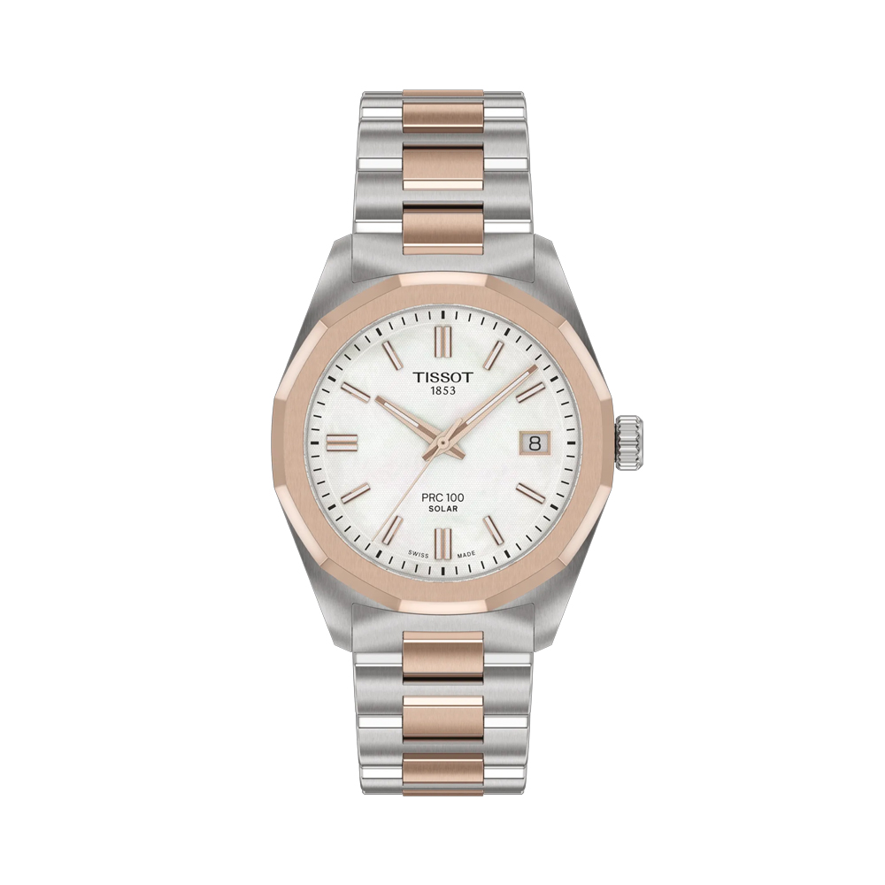 [25% 쿠폰] 티쏘 PRC 100 솔라 쿼츠 34mm 스테인리스 스틸 화이트 마더 오브 펄([25% 쿠폰] Tissot PRC 100 Solar Quartz 34mm Stainless Steel White Mother of Pearl) - 2
