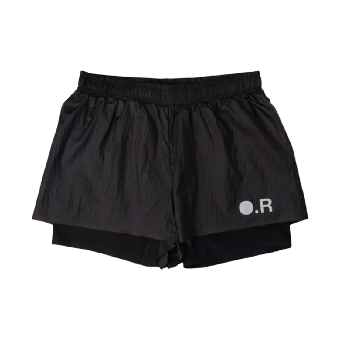 옵티미스틱 러너스 글로시 립스탑 쇼츠 블랙(Optimistic Runners Glossy Ripstop Shorts Black)