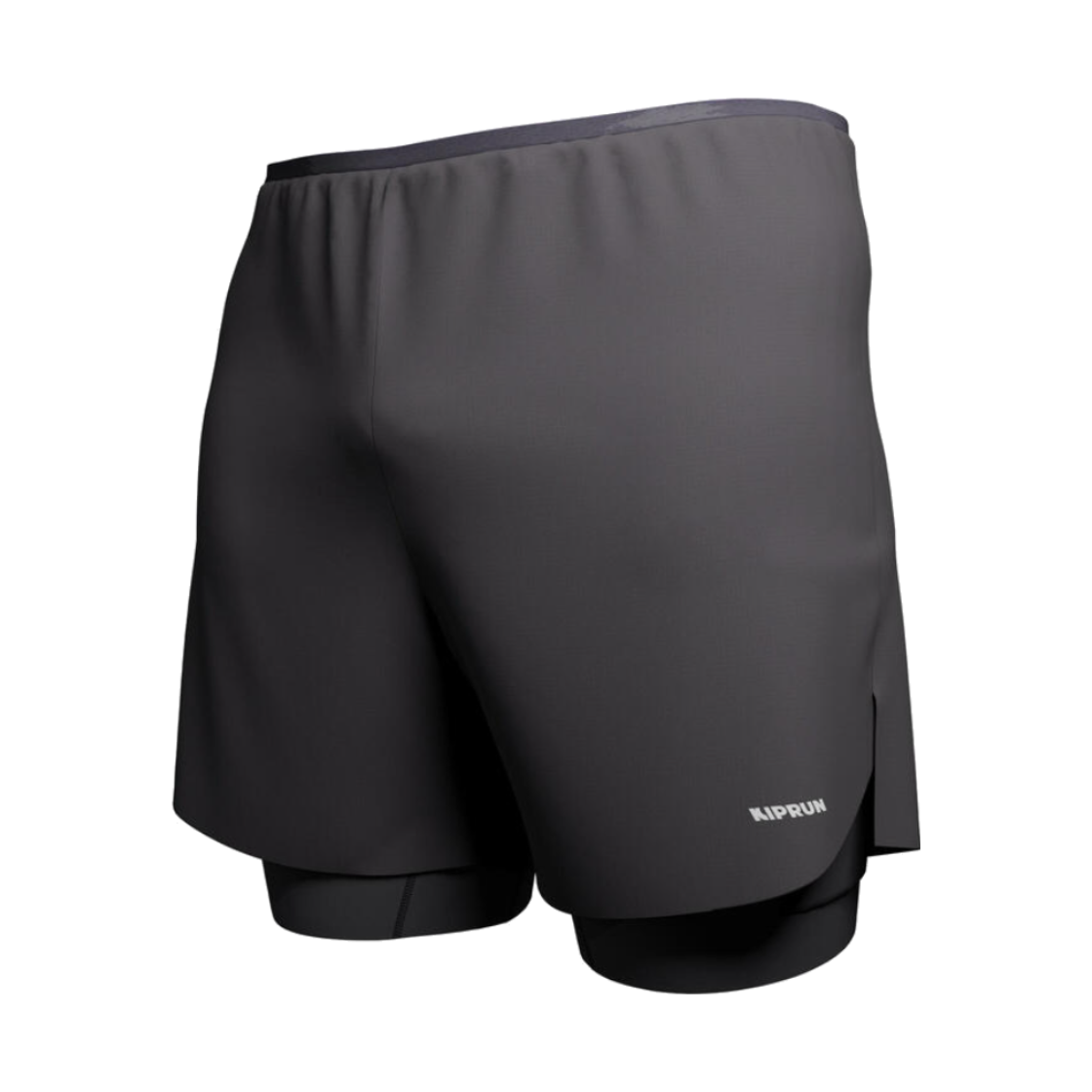 데카트론 남성 5인치 러닝 투인원 쇼츠 런 500 스모크 블랙(DECATHLON Kiprun Men's Running 2in1 Shorts Run 500 Smoke Black) - 1