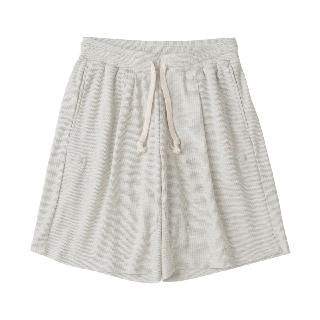 에토아 와플 롤업 쇼츠 오트밀(aetoa Waffle Roll-Up Shorts Oatmeal) - 1