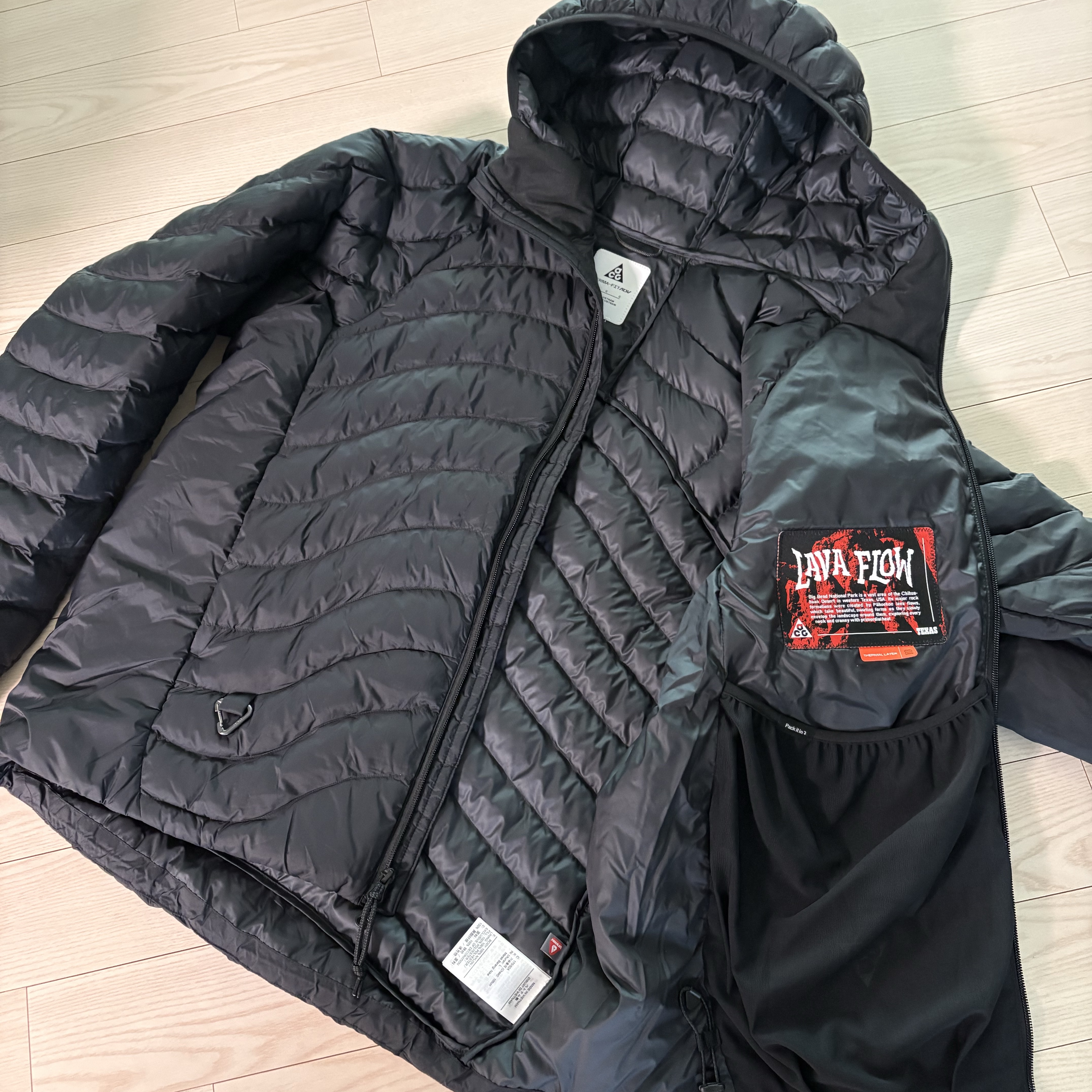 Nike ACG Lava Flow Therma-Fit ADV Jacket Black Summit White - Asia 착용 스타일
