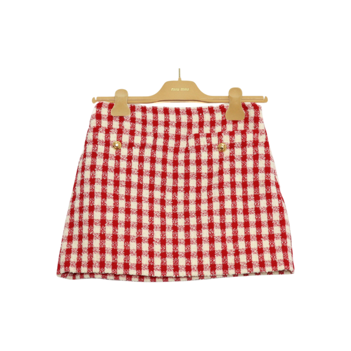 미우미우 MG1947 부클레 체크 트위드 여성 스커트aa62367(Miu Miu MG1947 Boucle Check Tweed Skirt) - 1