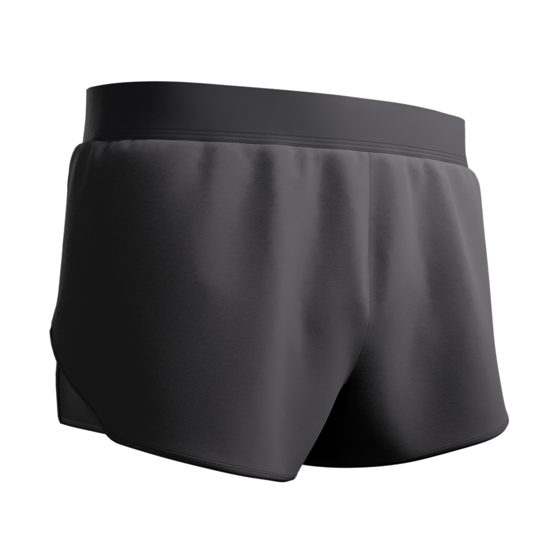 데카트론 남성 3인치 러닝 쇼츠 500 스플릿(브리프 내장) 스모크 블랙(DECATHLON Men's 3" Running Shorts 500 Split (Built-in Briefs) Smoke Black) - 1