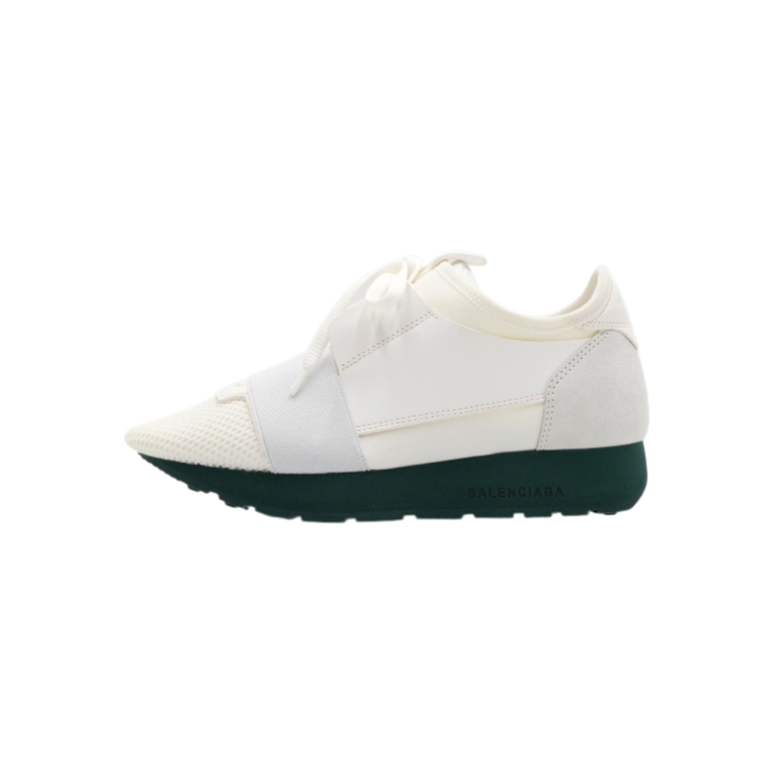 발렌시아가 454488 화이트 그린 레이스 러너 여성 스니커즈aa62432(Balenciaga 454488 White Green Lace Runner Sneakers) - 1