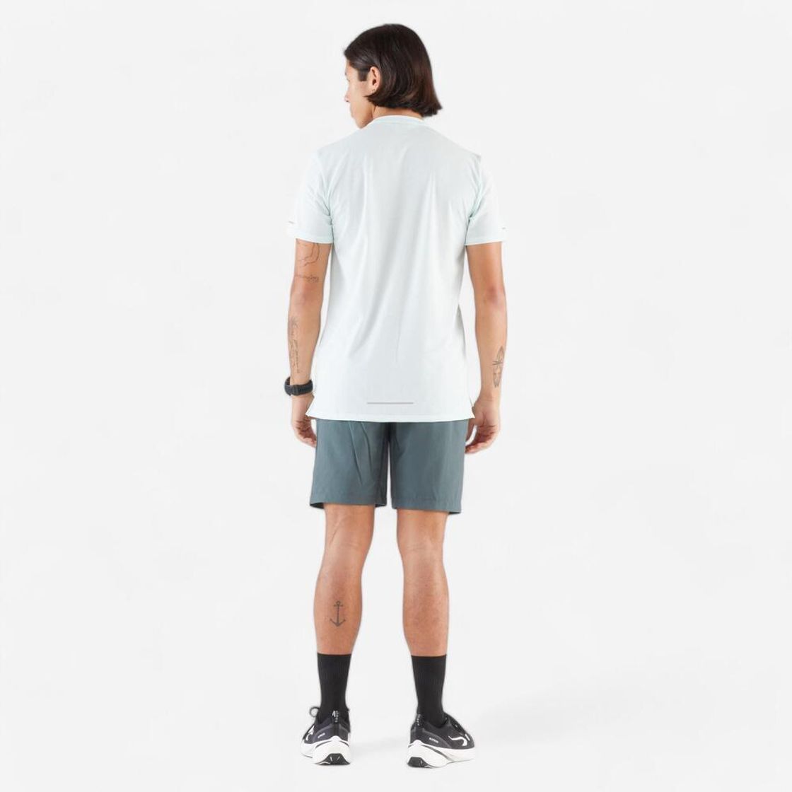 데카트론 남성 8인치 러닝 경량 쇼츠 런 드라이 플러스 500 스모크 그린(DECATHLON Men's 8" Running Lightweight Shorts Run Dry Plus 500 Smoke Green) - 9