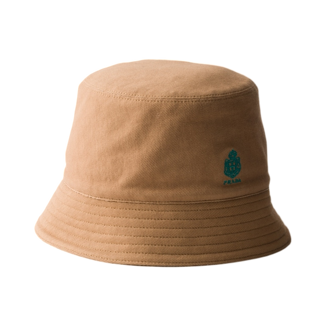 1HC137-19OV-F0241 Prada Old Pique Bucket Hat Khaki