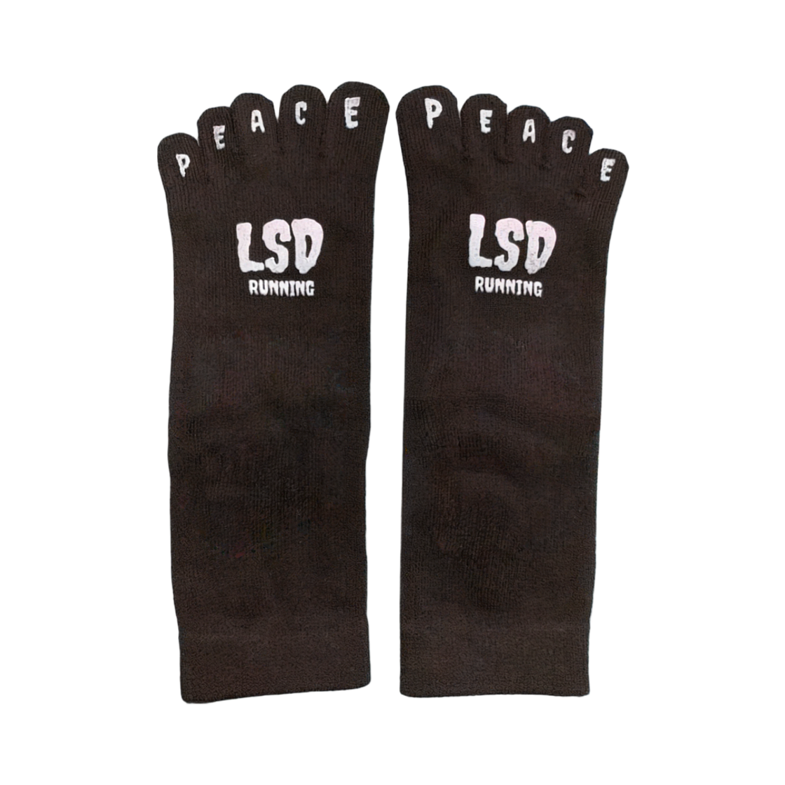 디스클로즈 004 엘에스디 피스 토 삭스 크루 브라운(DISCLOSE 004 Lsd Peace Toe Socks Crew Brown) - 1