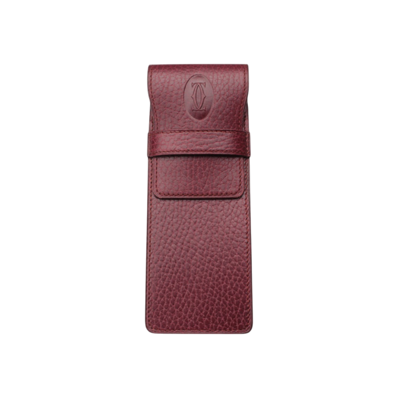 까르띠에 버건디 레더 펜 파우치(Cartier Burgundy Leather Pen Pouch) - 1