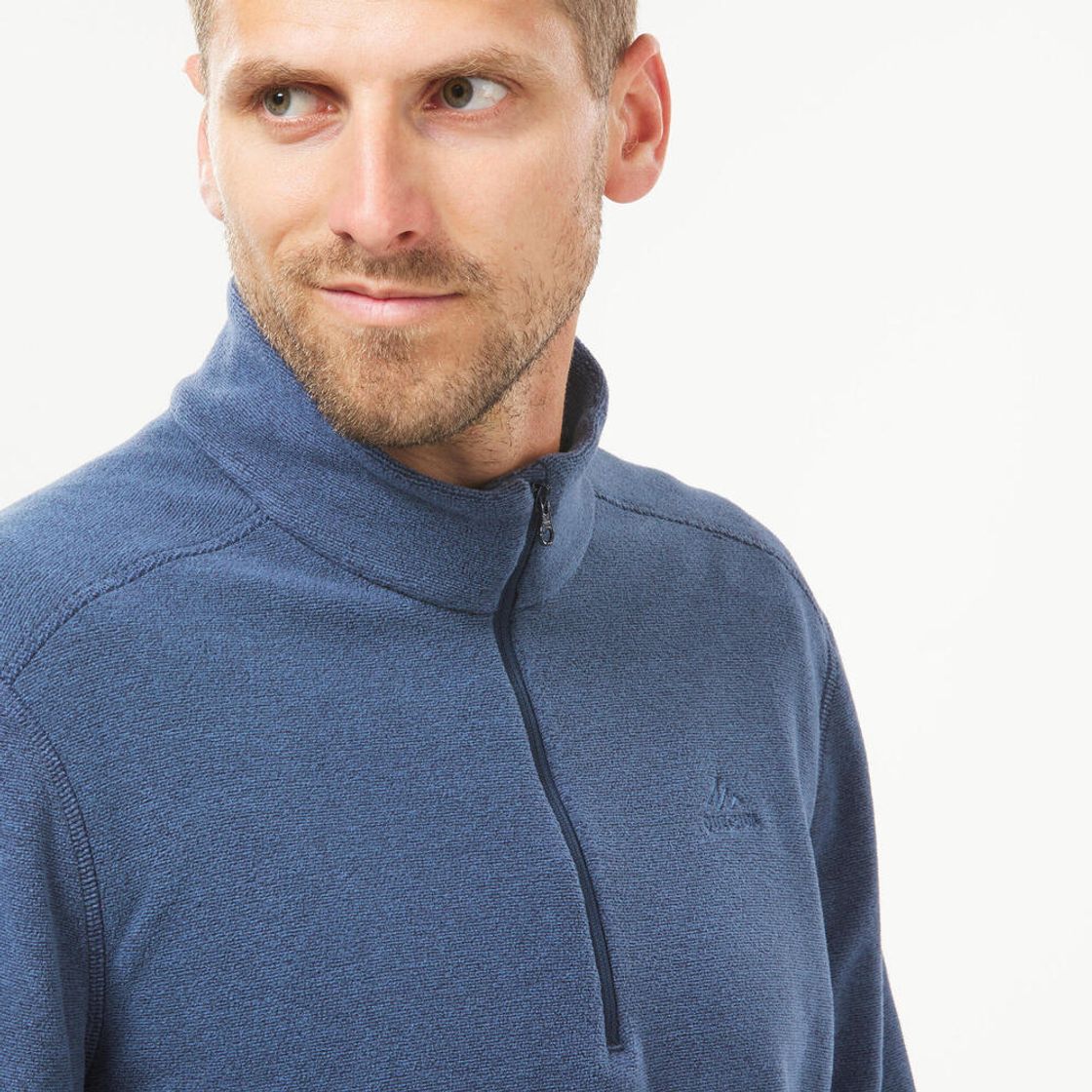 데카트론 남성 하프집 등산 플리스 MH100 스틸 블루(DECATHLON Men’s Half-Zip Mountain Hiking Fleece MH100 Steel Blue) - 4
