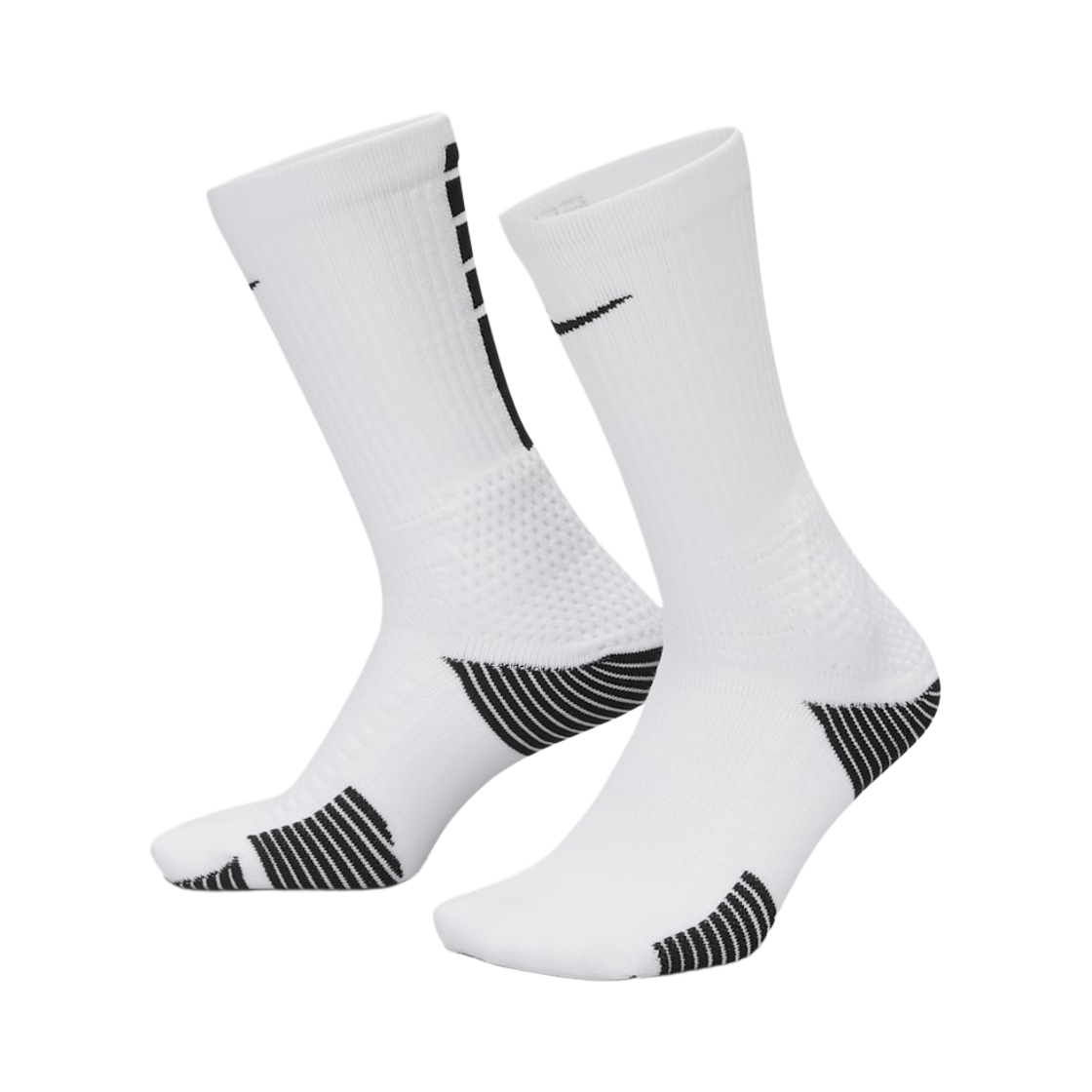 나이키 엘리트 2.0 쿠션드 크루 삭스 화이트 블랙 (국내 정식 발매 제품)(Nike Elite 2.0 Cushioned Crew Socks White Black (Korean Ver.))