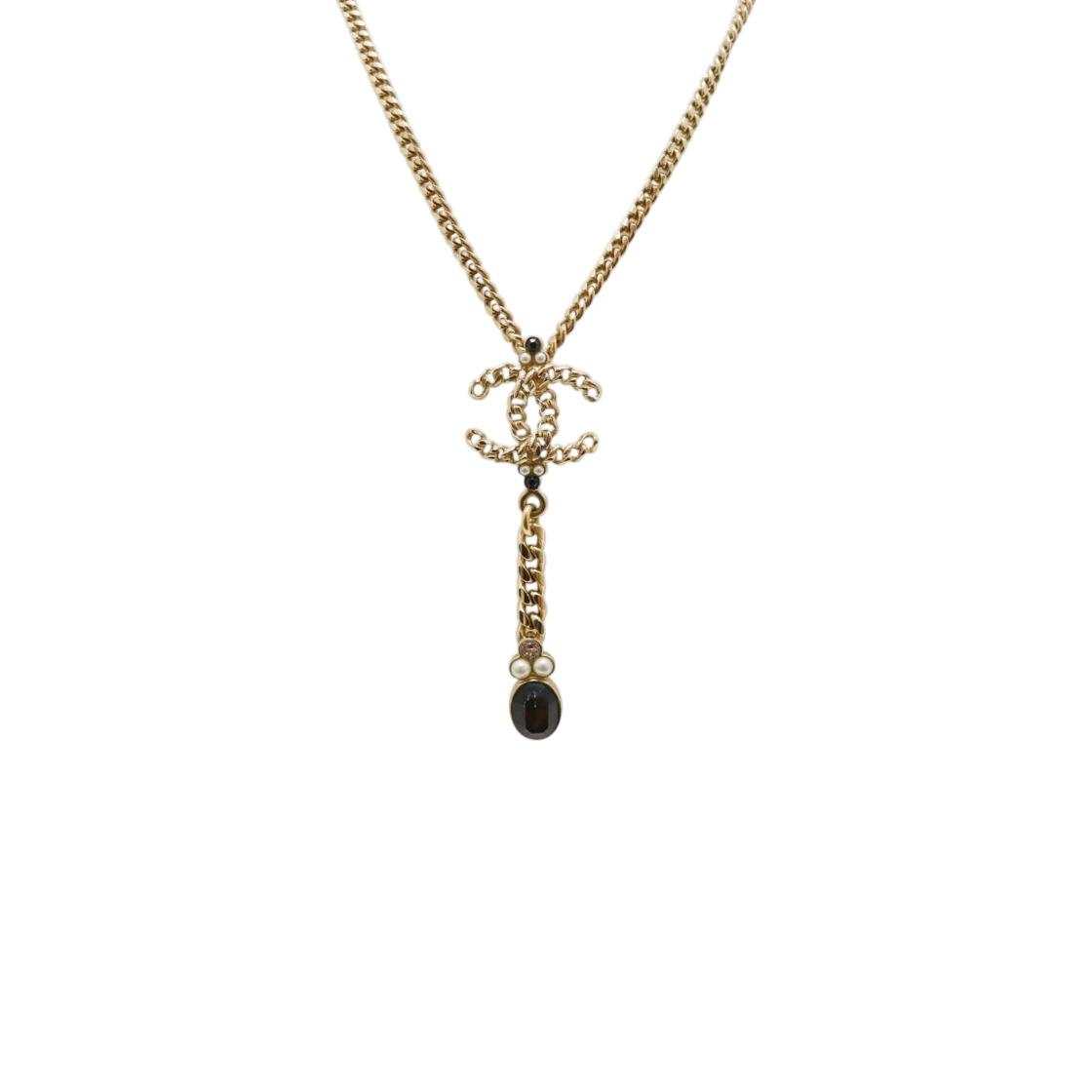 샤넬 CC 로고 드롭 네크리스(Chanel CC Logo Drop Necklace) - 1