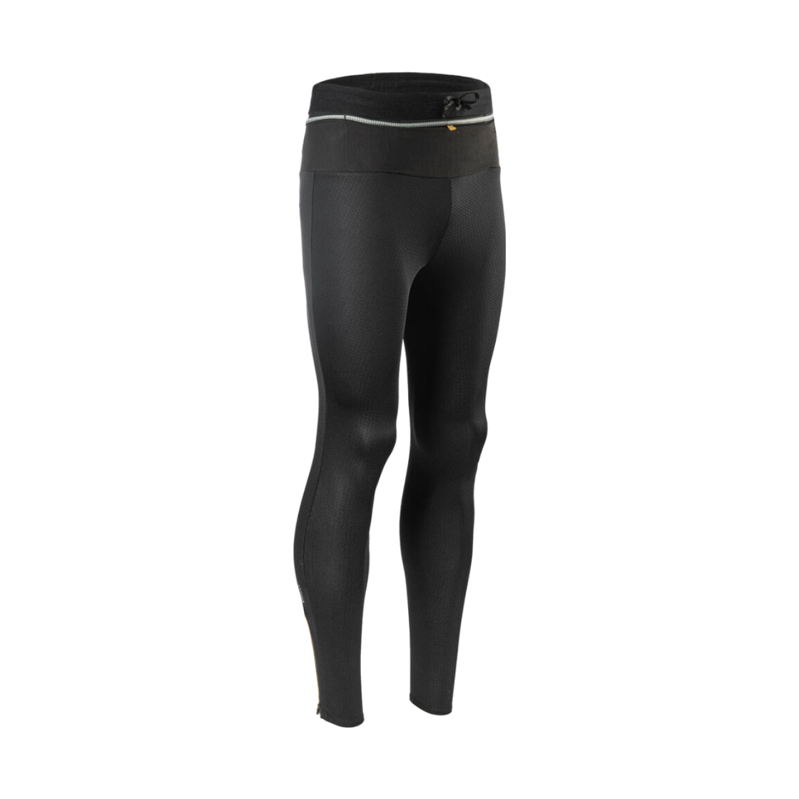 8602025 DECATHLON Men's Trail Running Tights Run Dry 900 Black