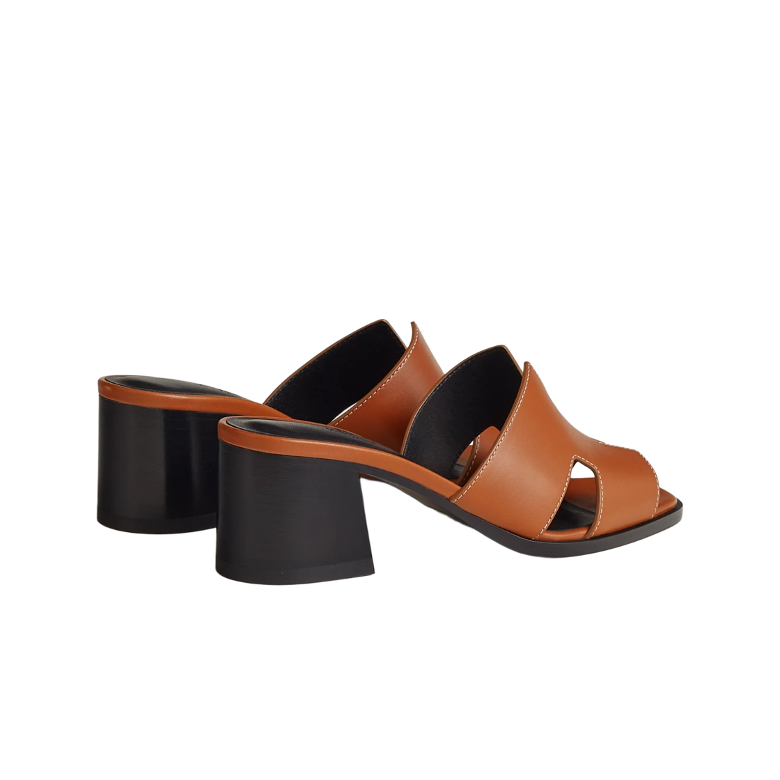 (W) 에르메스 헬리아 60 샌들 헤리티지 카프스킨 & 나뛰렐((W) Hermes Helia 60 Sandal Heritage Calfskin & Naturel) - 3