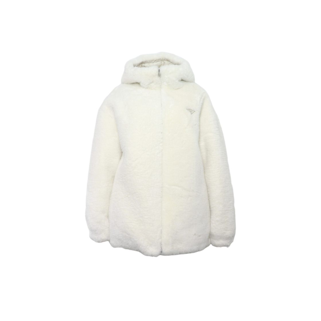 프라다 PZV016 화이트 시어링 리버서블 아스펜 후드 여성 코트 자켓aa62706(Prada PZV016 White Shearling Reversible Aspen Hooded Women Coat)