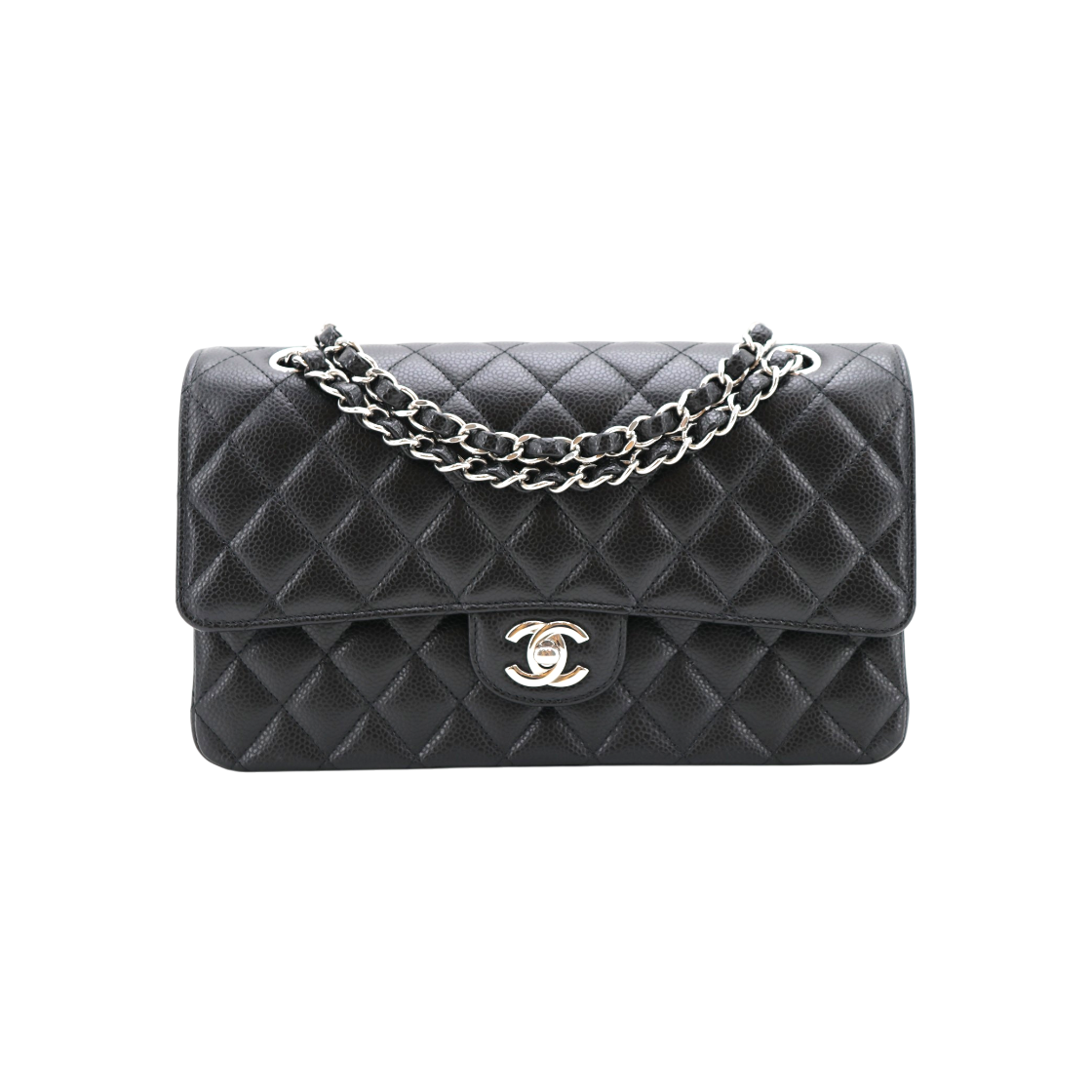 ITOG448E35ID Chanel Classic Medium Caviar Silver Hardware Wallet