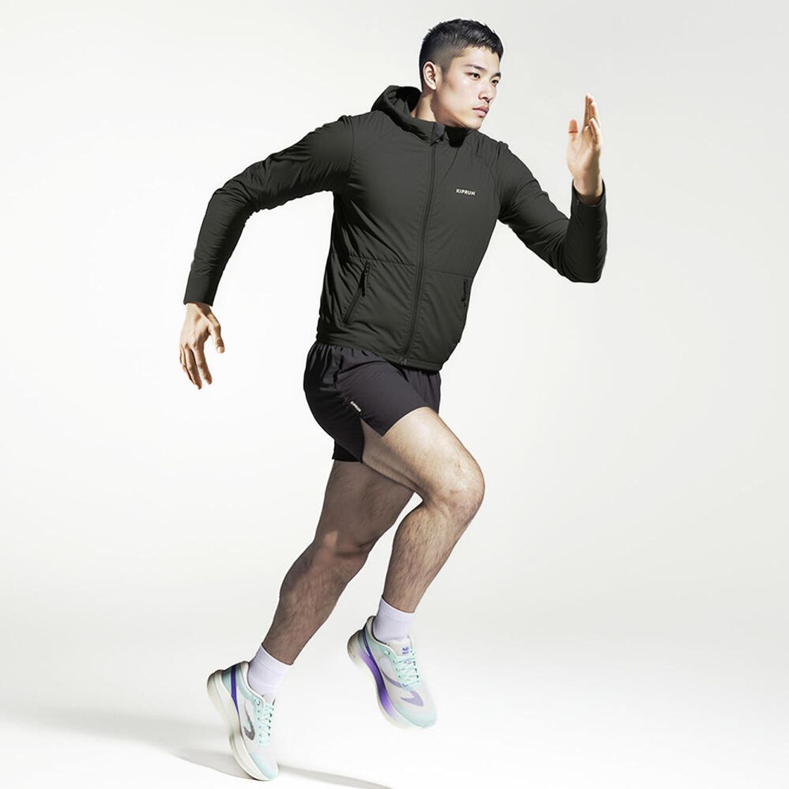 데카트론 남성 러닝 윈드 재킷 런 100 스모크 블랙(DECATHLON Men's Running Wind Jacket Run 100 Smoke Black) - 9