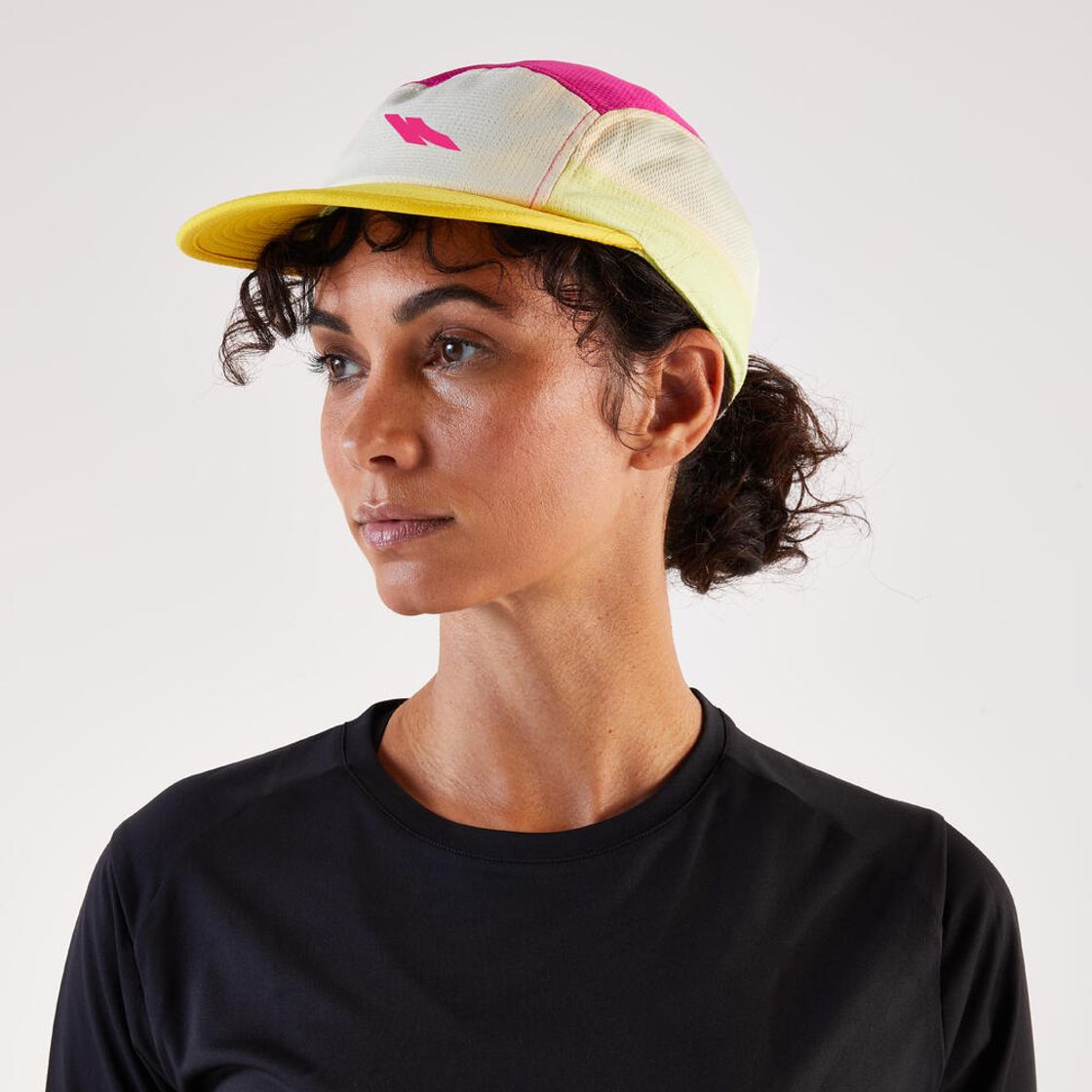 데카트론 러닝 5패널 캡 모자 바닐라 옐로우(DECATHLON Running 5-Panel Cap Vanilla Yellow) - 2