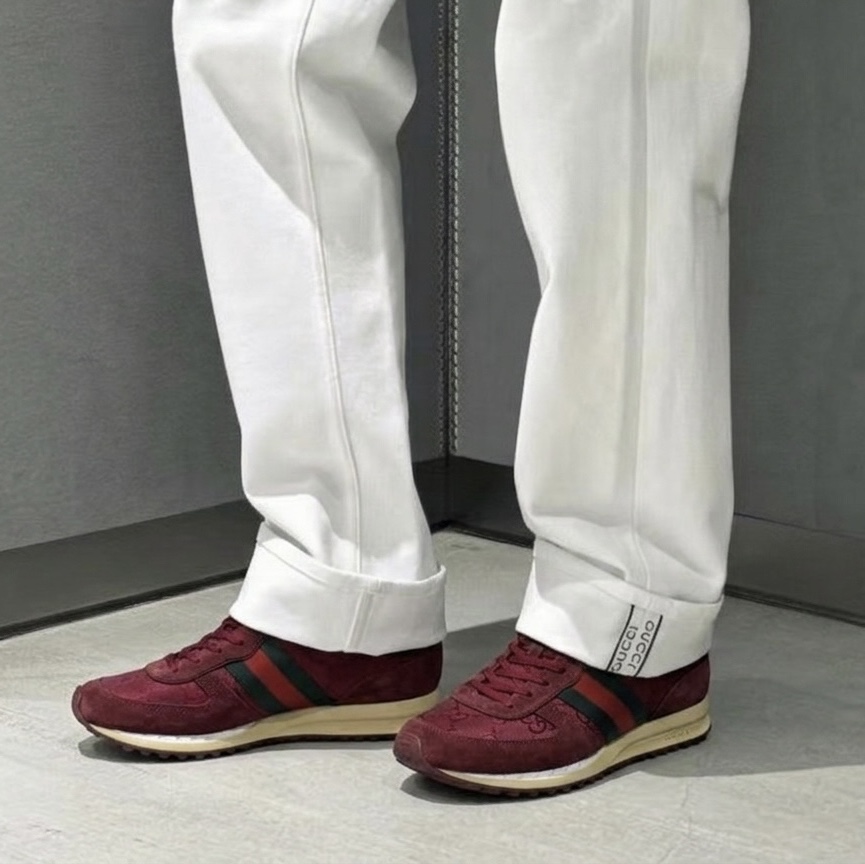 Gucci Gucci Re-Motion Sneaker Gucci Rosso Ancora Red 착용 스타일