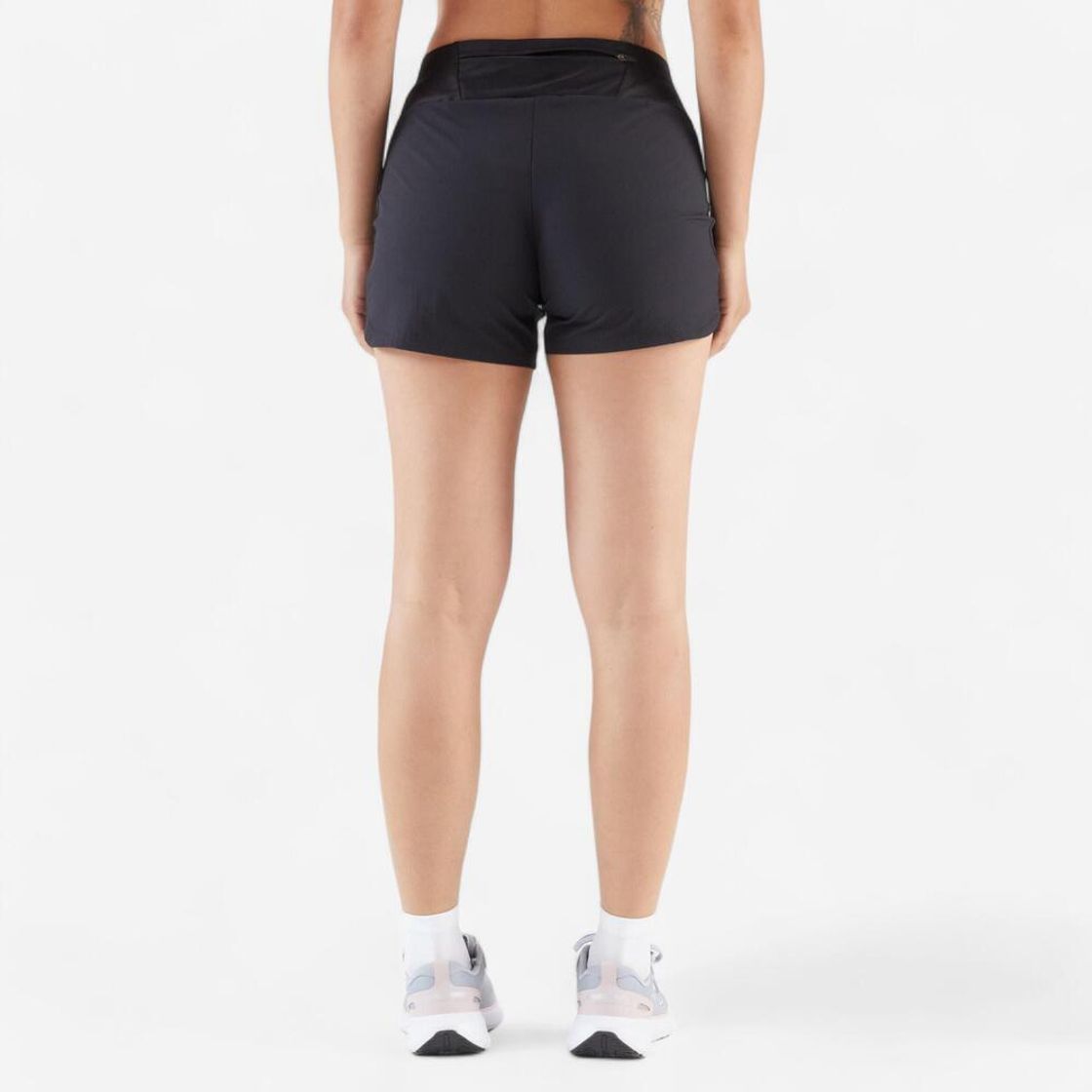 데카트론 여성 4인치 러닝 쇼츠 런 드라이 100 스모크 블랙(DECATHLON Women's 4" Running Shorts Run Dry 100 Smoke Black) - 4