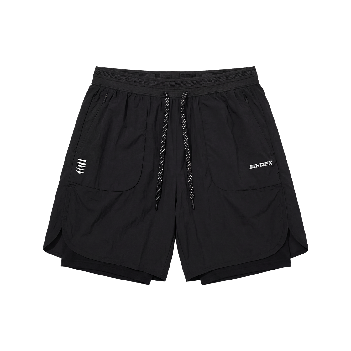 에이치덱스 어시스트 투인원 립스탑 쇼츠 블랙(HDEX Assist 2-in-1 Ripstop Shorts)