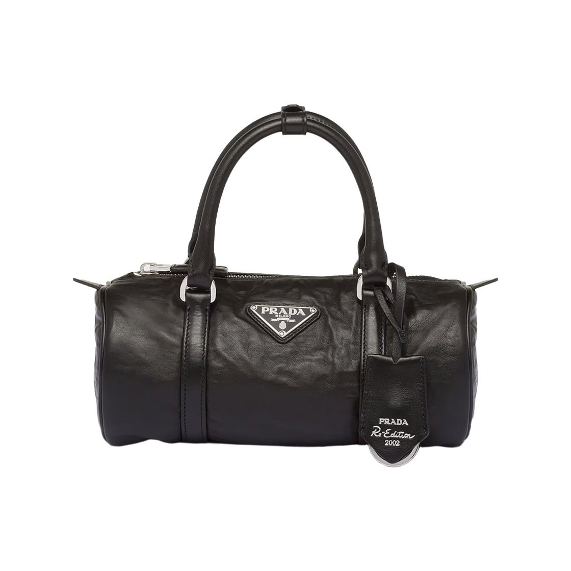 1BA389-UVL-F0002 Prada Antique Nappa Leather Handbag Black