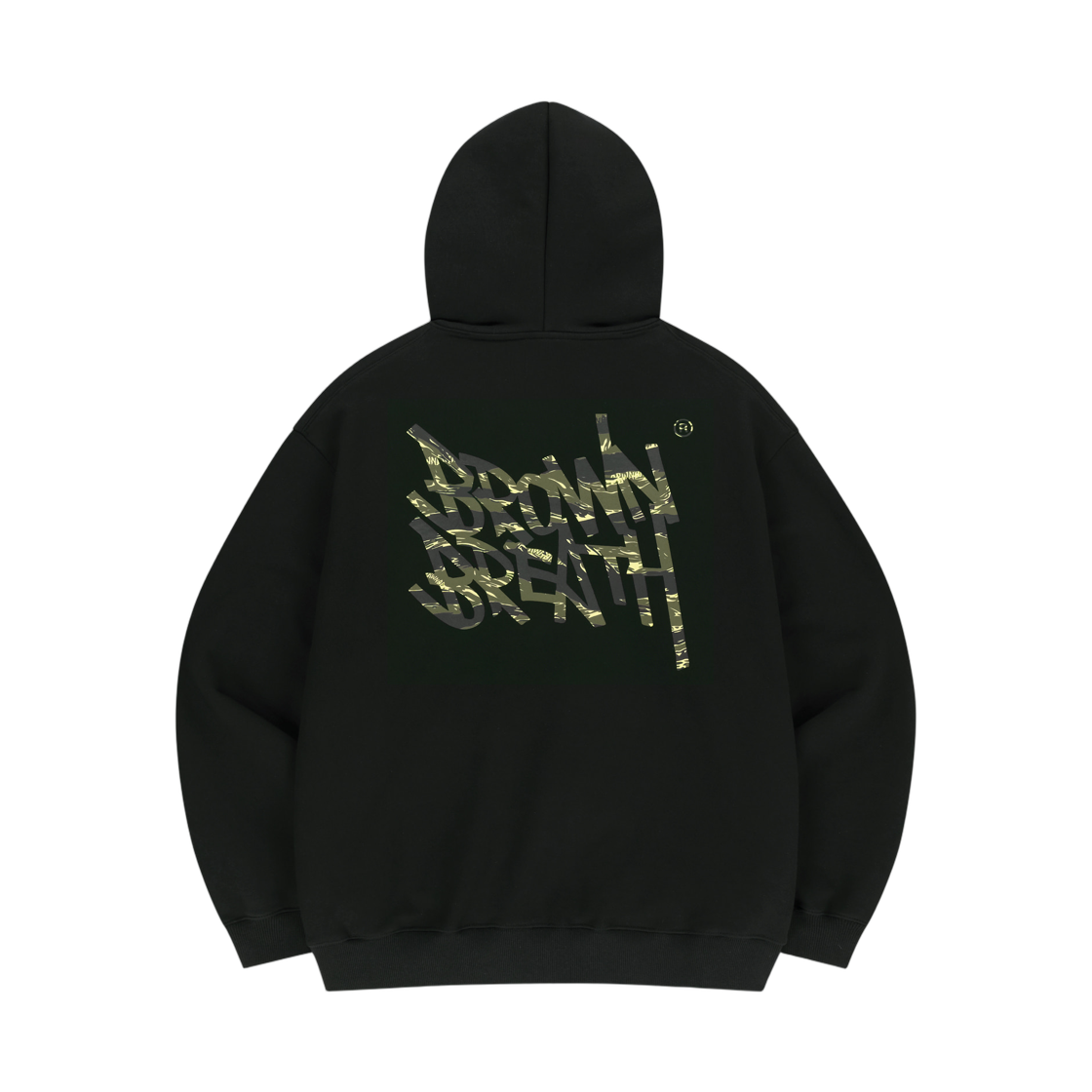 BLSMHDN01BK BrownbreathTiger Camo Tag Hoodie Black