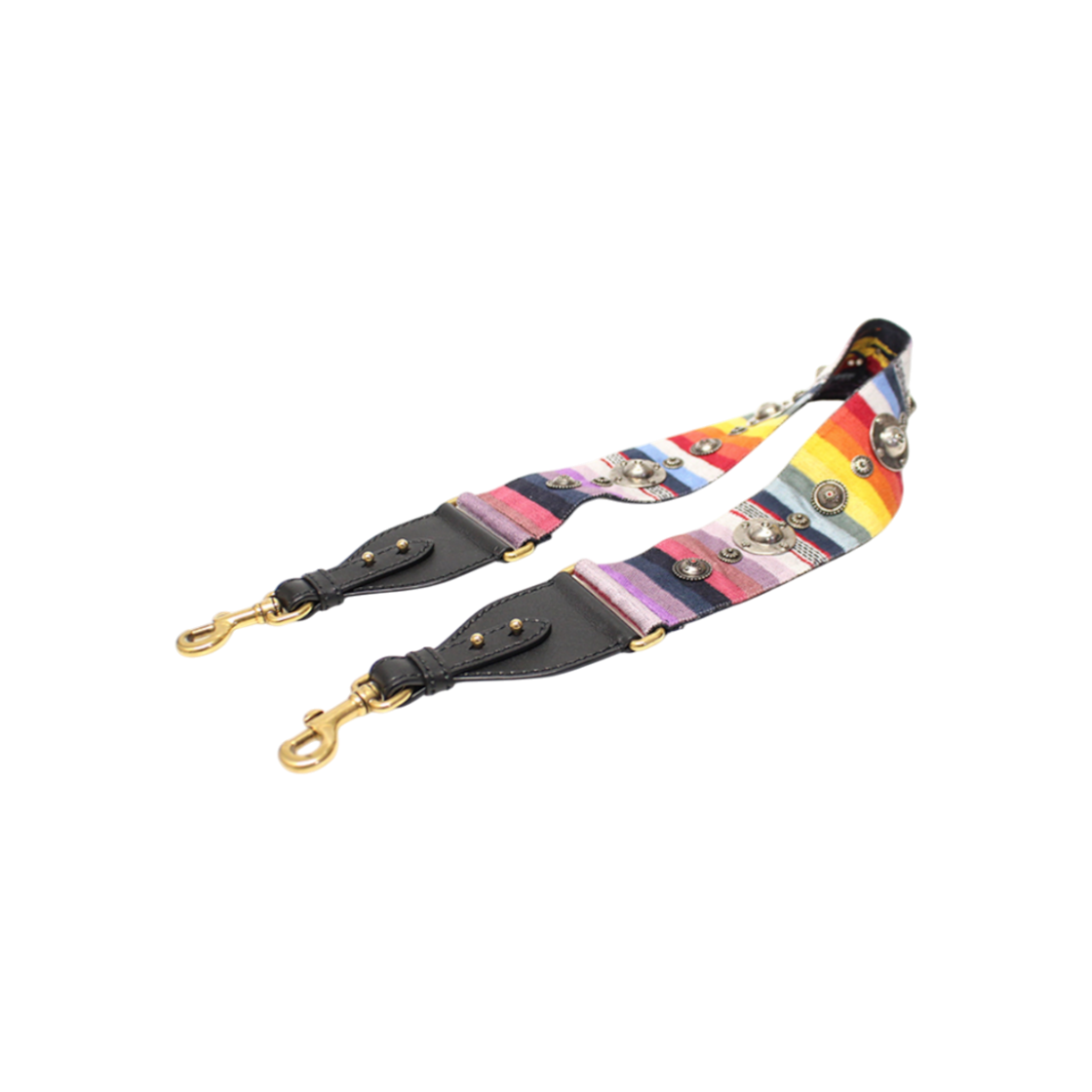 ITL5274T8UJF Christian Dior Multicolor Embroidered Medallion Bohemian Rainbow Shoulder Strap