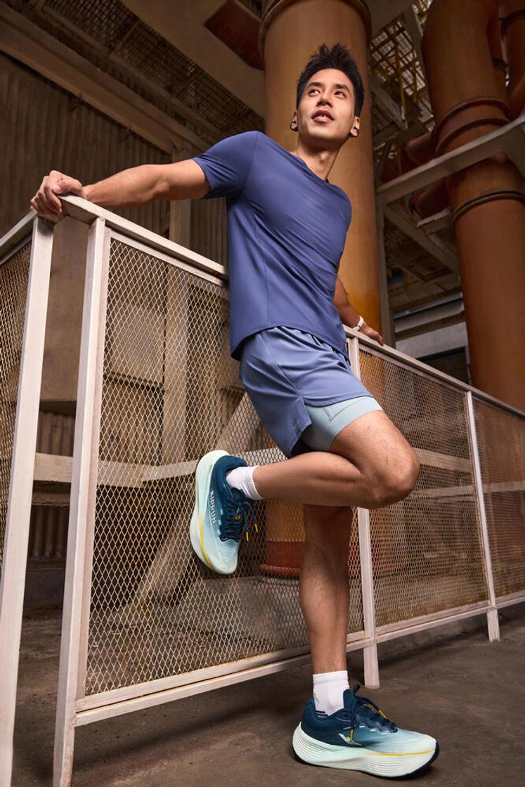 데카트론 남성 5인치 러닝 투인원 쇼츠 런 500 스톰 블루(DECATHLON Men's 5" Running 2-in-1 Shorts Run 500 Storm Blue) - 10